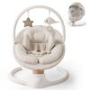 Baby Swings for Infants, FasonBaby Electric Baby Swing with Bluetooth Music | Infant Swing with 5 Speeds, 10 Preset Melodies and Remote Control, Portable Baby Swing for Indoor and Outdoor
