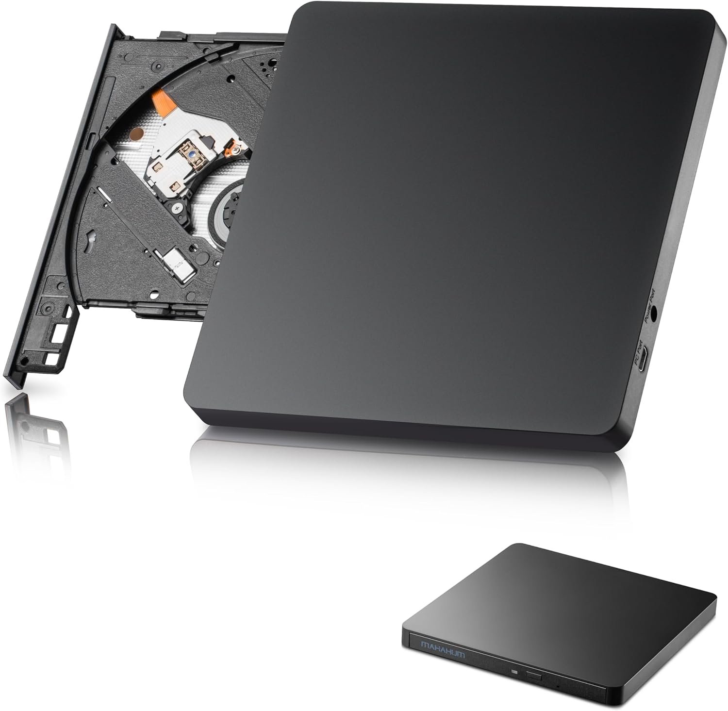 External CD DVD Drive, USB 3.0 Type-C Portable CD Burner Optical Drive, Plug & Play DVD Player Reader for Laptop, Support Burn/Rip/Read Compatible with MacBook Windows 11/10/8/7