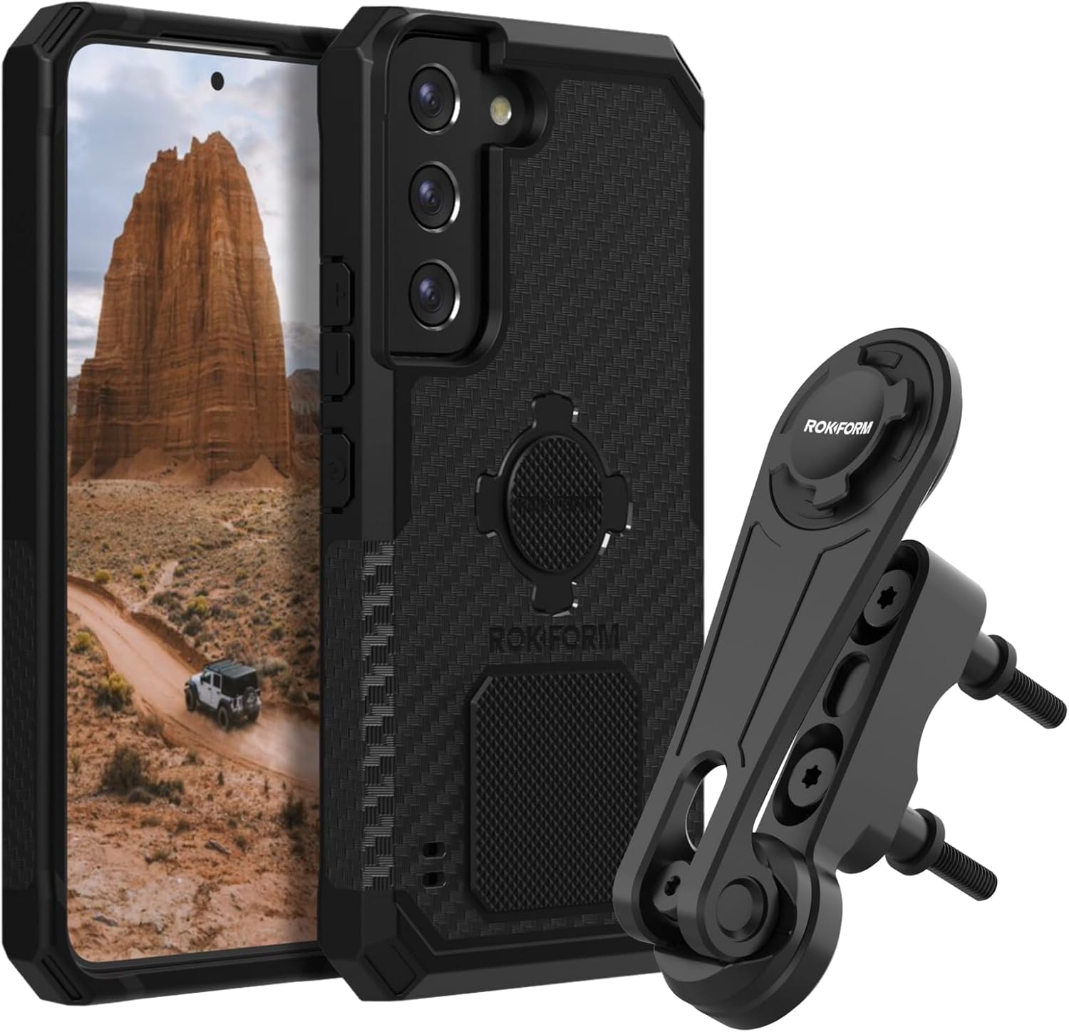 Rokform – Galaxy S22 5G Rugged Case + Motorcycle Perch Phone Mount