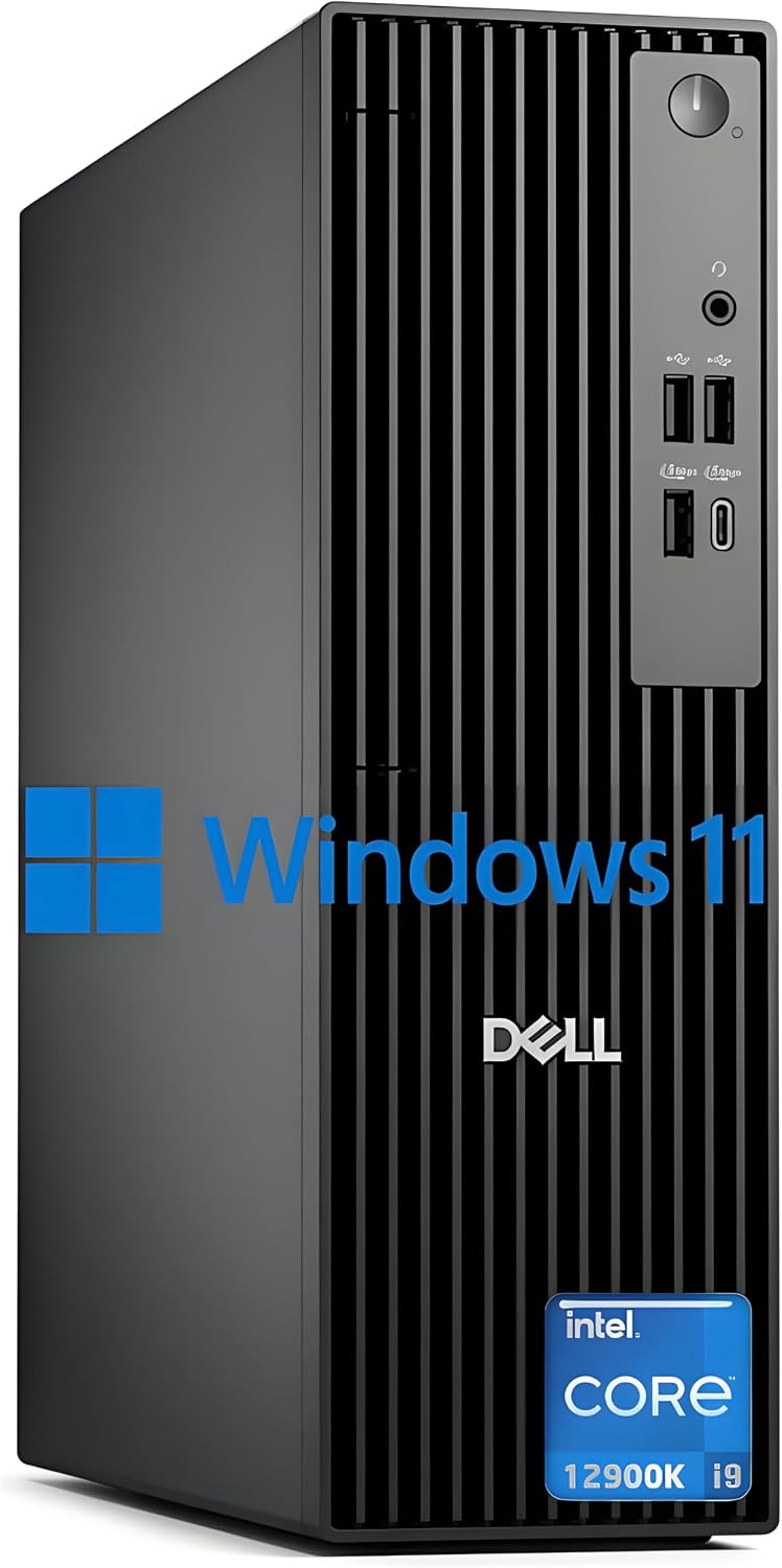 Dell 2025 Slim Business Desktop – Inte Core i9-12900K, (16Core, 24Threads) Ultra-Quiet Design, 32GB DDR5 RAM, 1TB PCIe SSD, Dual 4K Monitor Support, Wired Keyboard and Mouse, Windows 11Pro