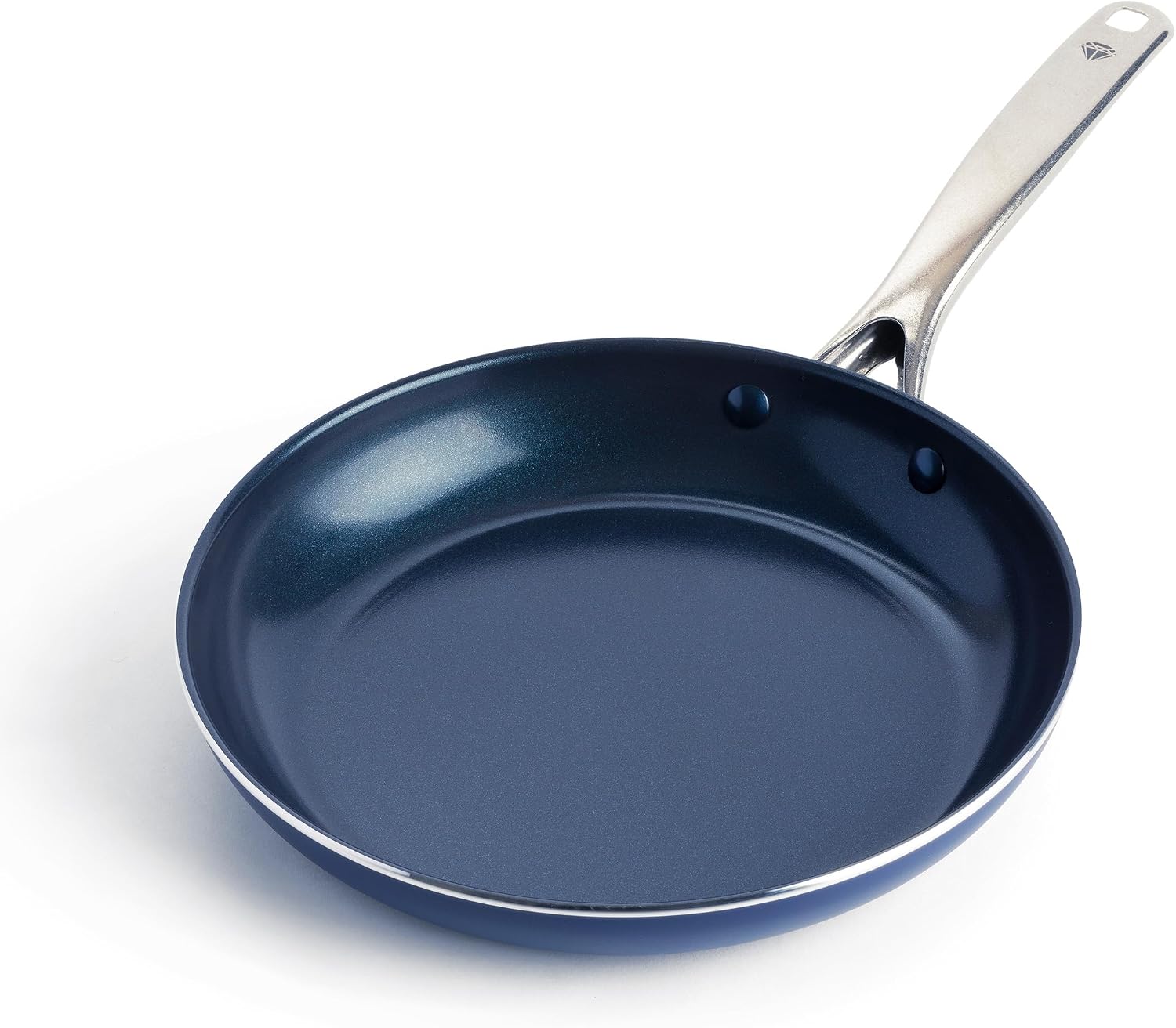 Blue Diamond 10″ Nonstick Frying Pan Skillet, Diamond Infused PFAS-Free Ceramic Pot, Dishwasher & Oven Safe, Stay Cool Handle, Durable Non Toxic Metal Utensil Safe, Egg & Omelet Pan, Blue