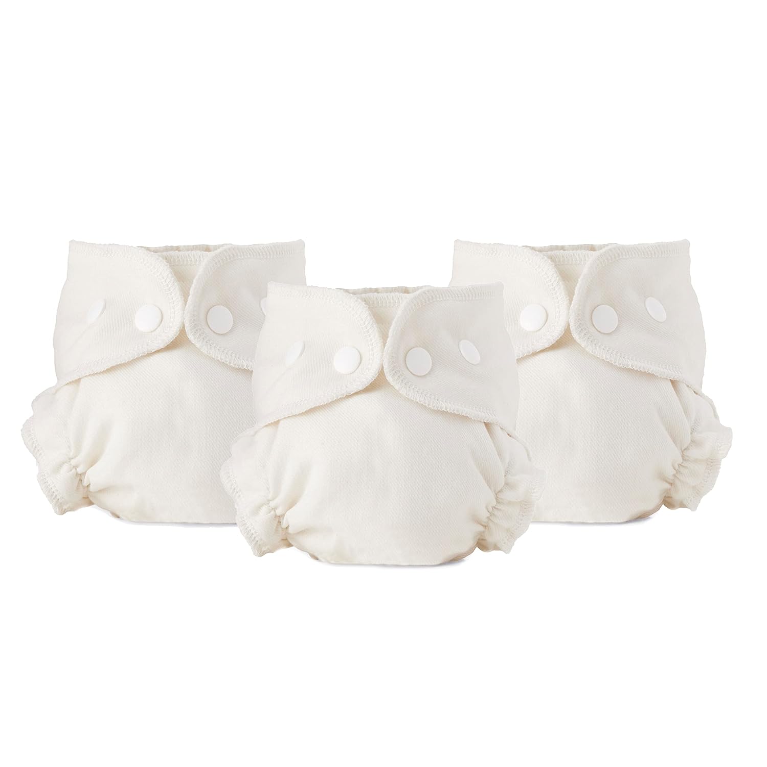 Esembly Cloth Diaper Inner – Organic Cotton Fitted Diaper- Soft, Ultra-Absorbant, Trim-Fitting Layer to Pair with Waterproof Outer for Blowout-Proof Diapering – 3-Pack, Size 1 (7-17lbs)
