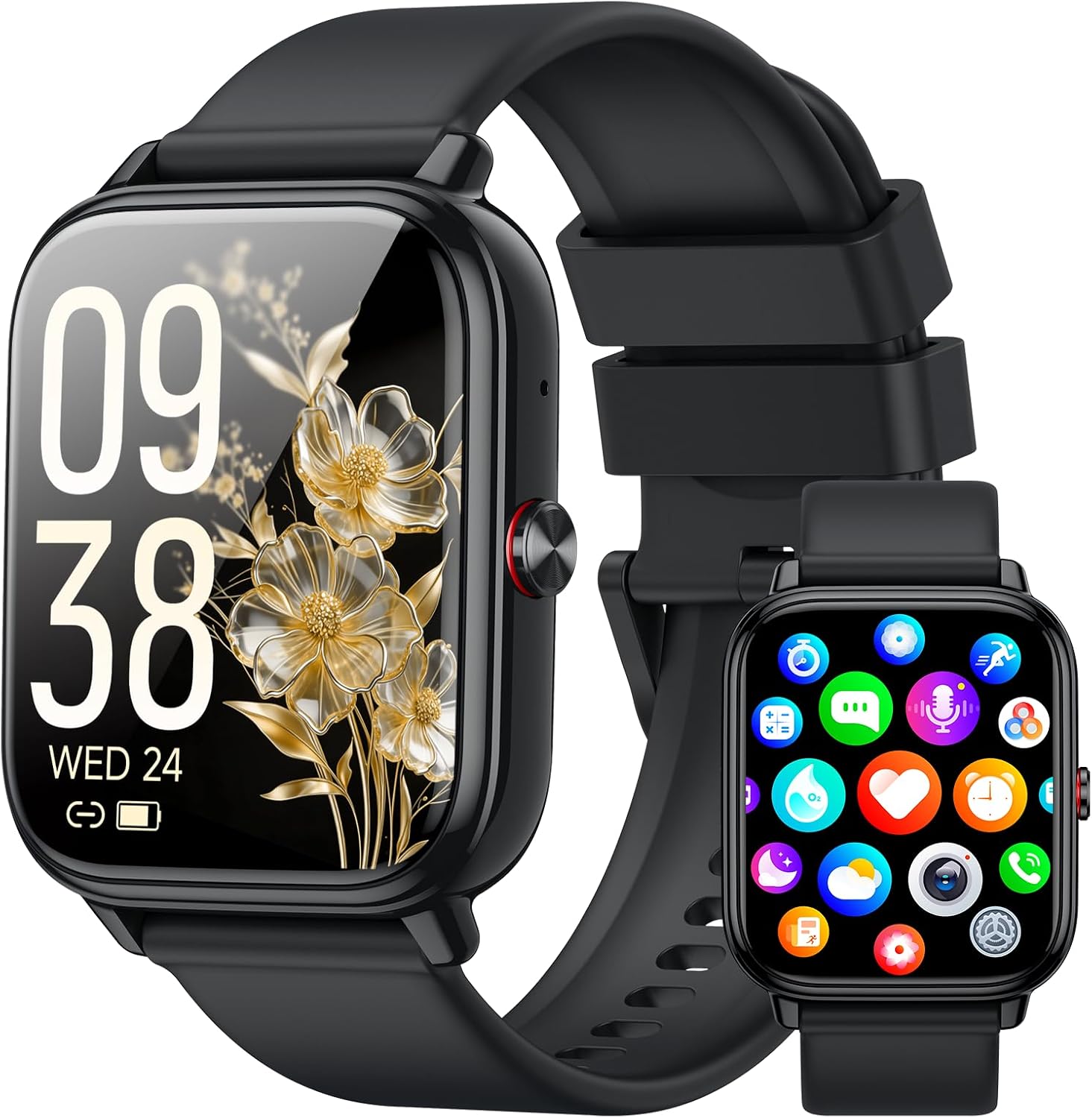 Smart Watch for Men Women, Fitness Tracker (Answer/Make Call), 1000 mAh Battery, 120+ Sport Modes, Step Counter/Sleep Monitor Fitness Watch, Smartwatch for Android/iPhone (Black)