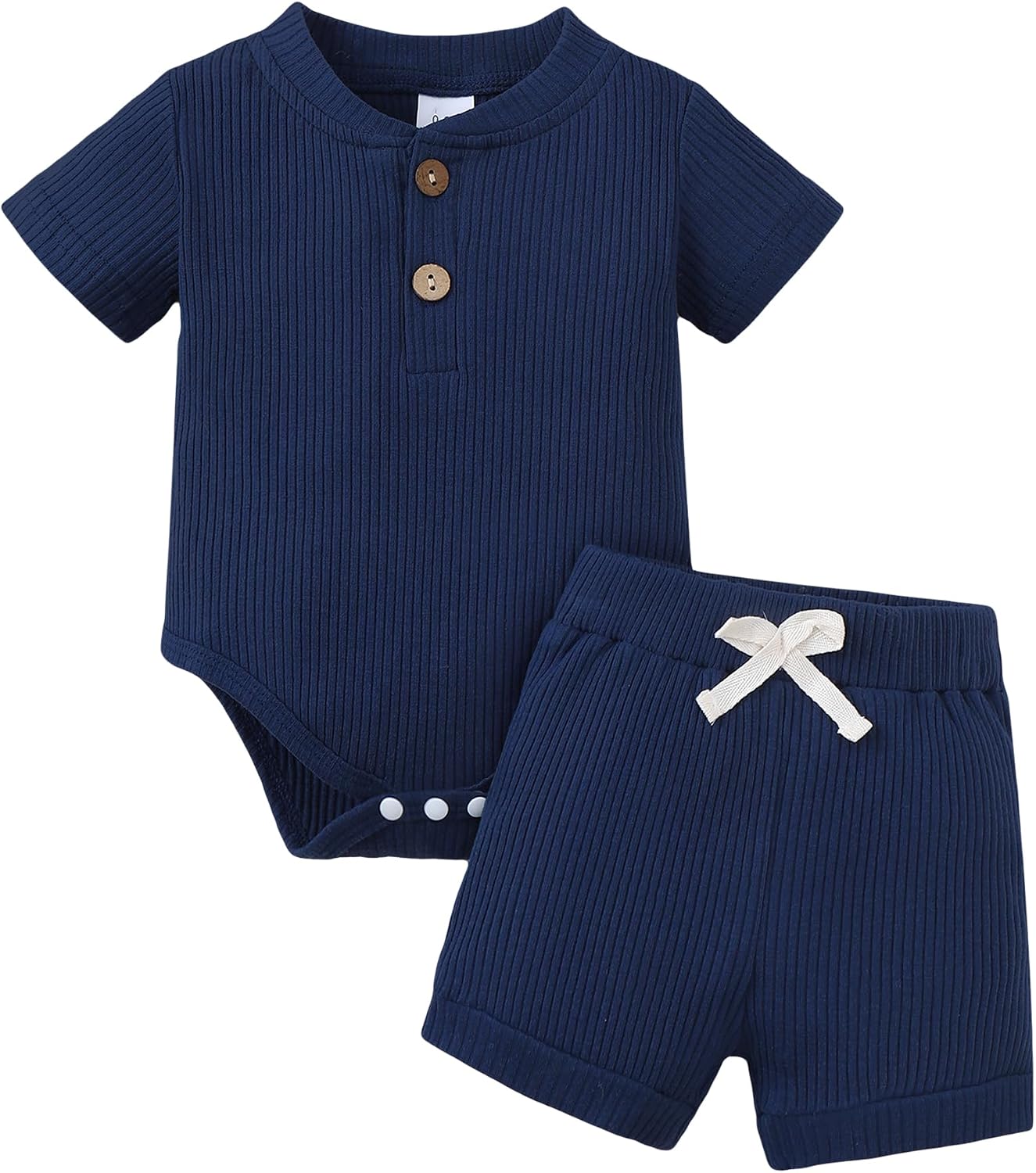 Jecson Newborn Boy Clothes Baby Boy Outfits Set Baby Boy Summer Clothes Soft Cotton Short Sleeve Top and Shorts for 0-18M