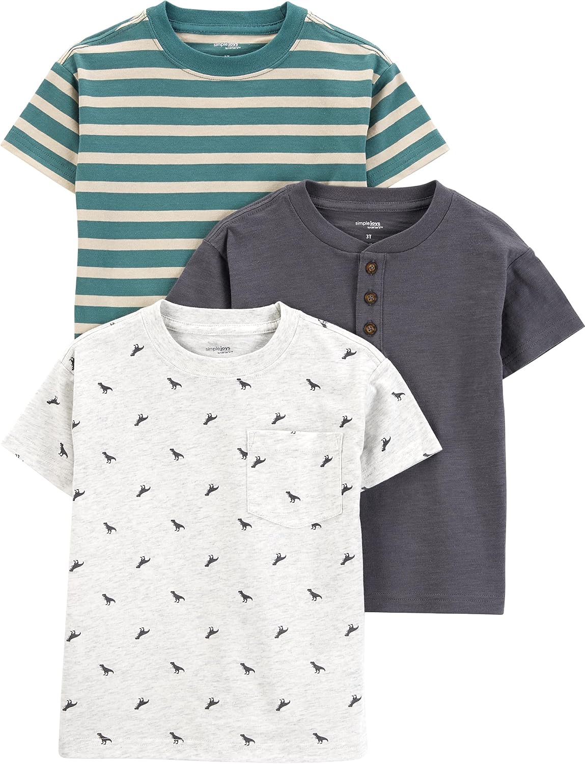 Simple Joys by Carter’s Baby Boys’ 3-Pack Short-Sleeve Tee Shirts