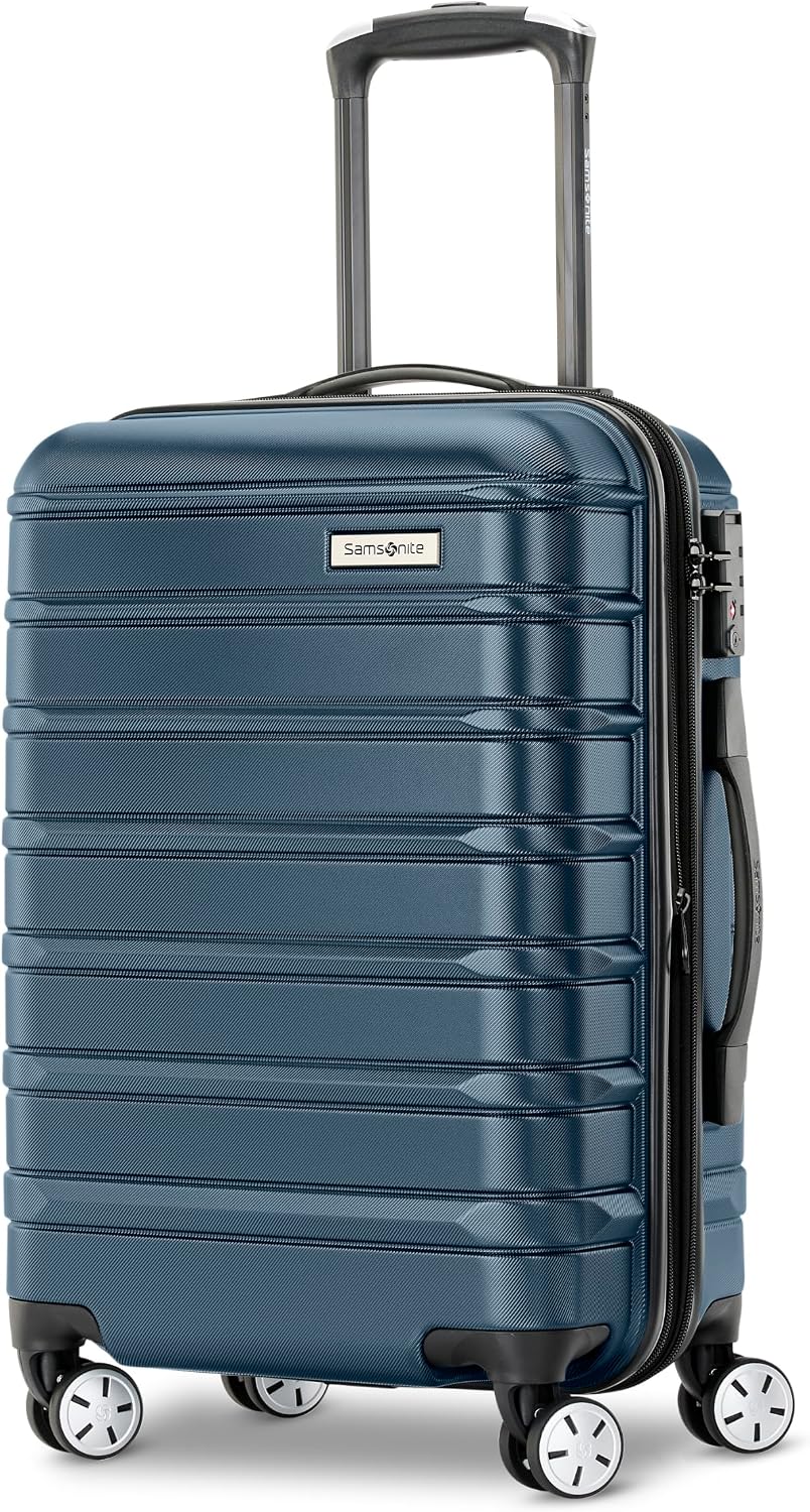 Samsonite Omni 2 Domestic Carry-On Luggage – 22x14x9 Airline-Approved – Features Expandable Polycarbonate Shell, 360° Wheels, TSA Lock – Amazon Exclusive – Nova Teal