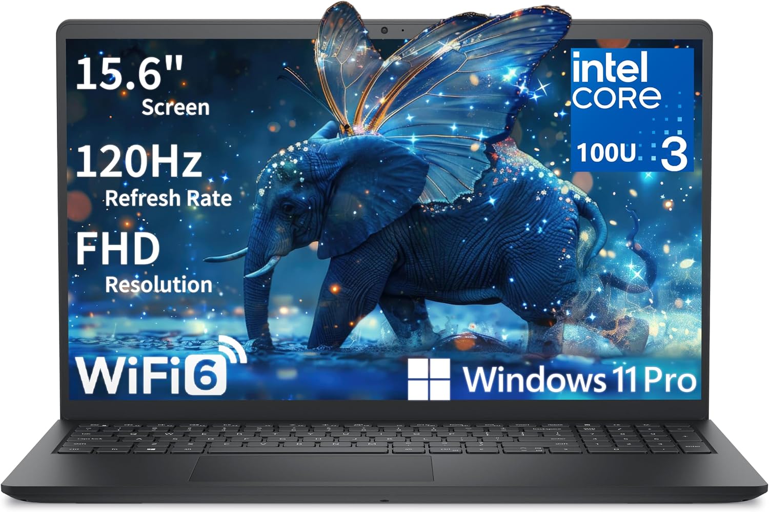 Dell Laptop Computer for Home and Student, Intel Core 3 100U, 8GB DDR5 RAM, 512GB SSD, Business 15.6″ Pro 15 Essential 120Hz FHD, WiFi 6, Bluetooth, Type-C, HDMI, Windows 11 Pro