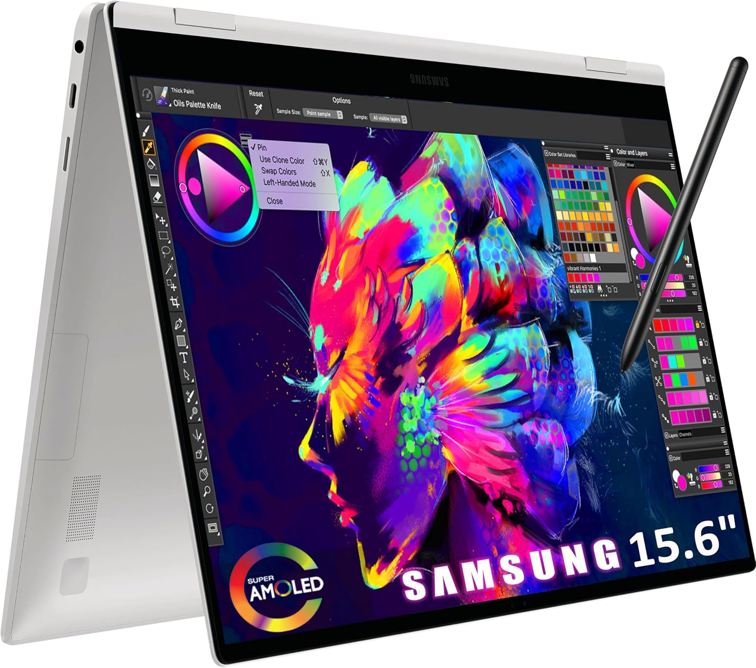Samsung Galaxy Book Pro 360 2-in-1 Laptop for Creator, Photographer, Designer (15.6″ FHD Touchscreen, Intel Core i7-1260P, 16GB RAM, 1TB SSD, Stylus) Fingerprint, Backlit KB, Win 11 Pro, NP950QED