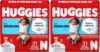 Huggies Little Snugglers Baby Diapers, Size Newborn (up to 10 lbs), 31 Ct, Newborn Diapers (Pack of 2)