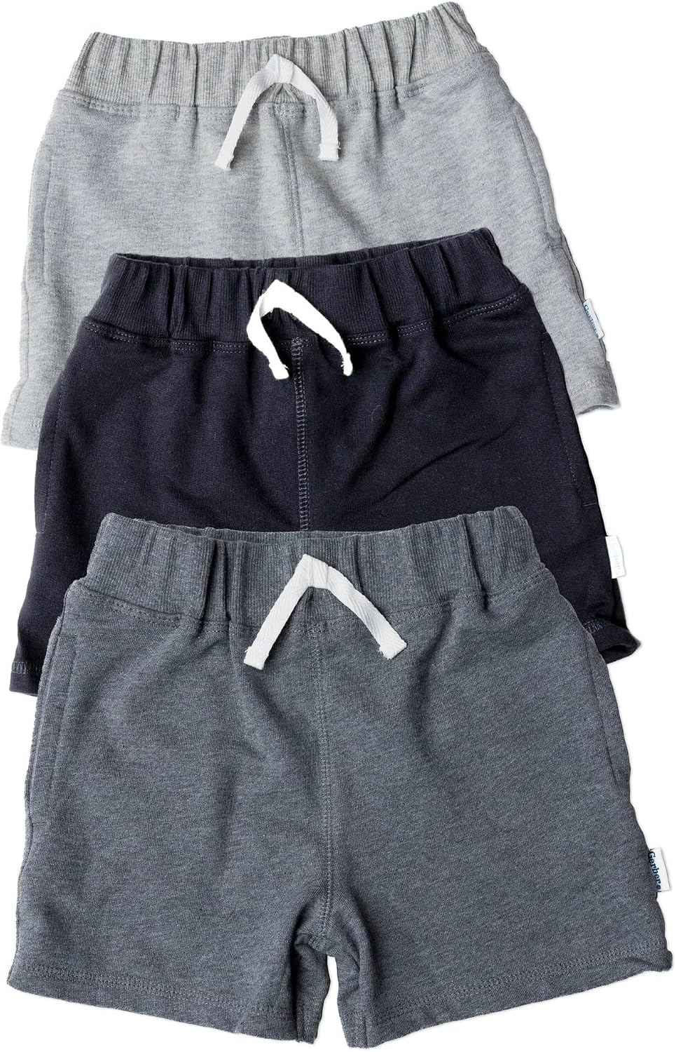 Gerber Baby Boys’ 3-Pack Pull-on Knit Shorts