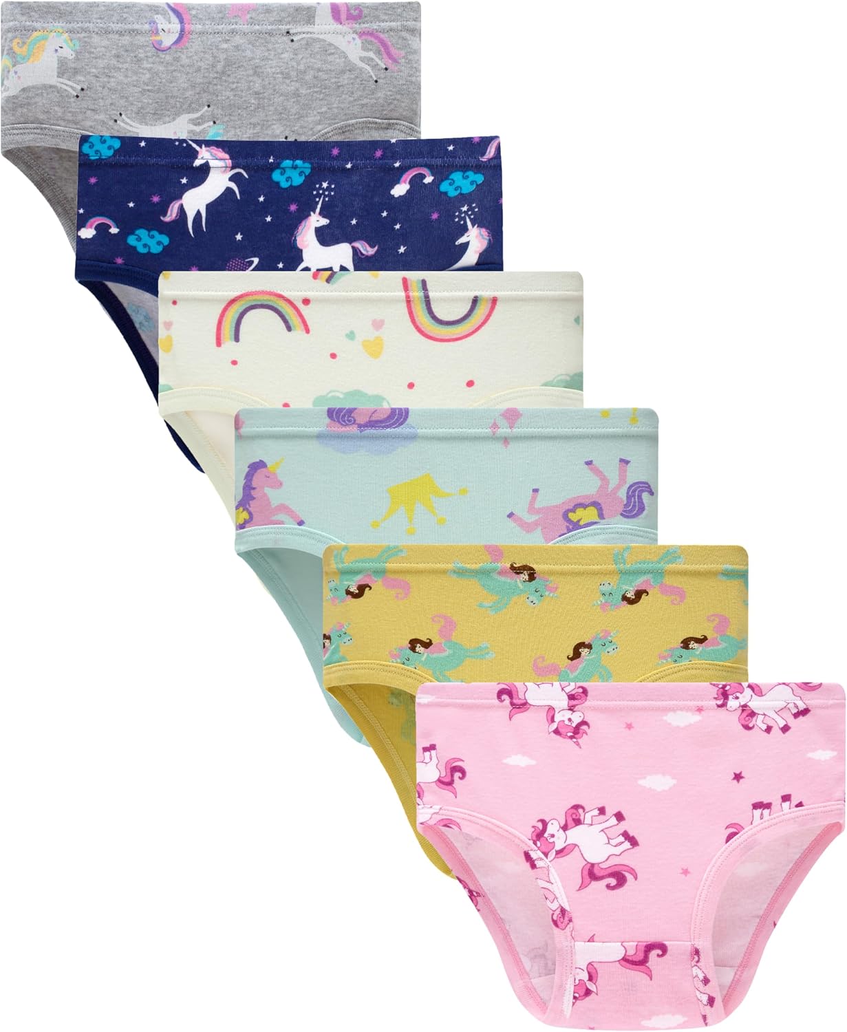 Boboking Little Girls Comfortable Undies Toddler Kids Soft Briefs Panties | Breathable Cotton Elastic Waistband