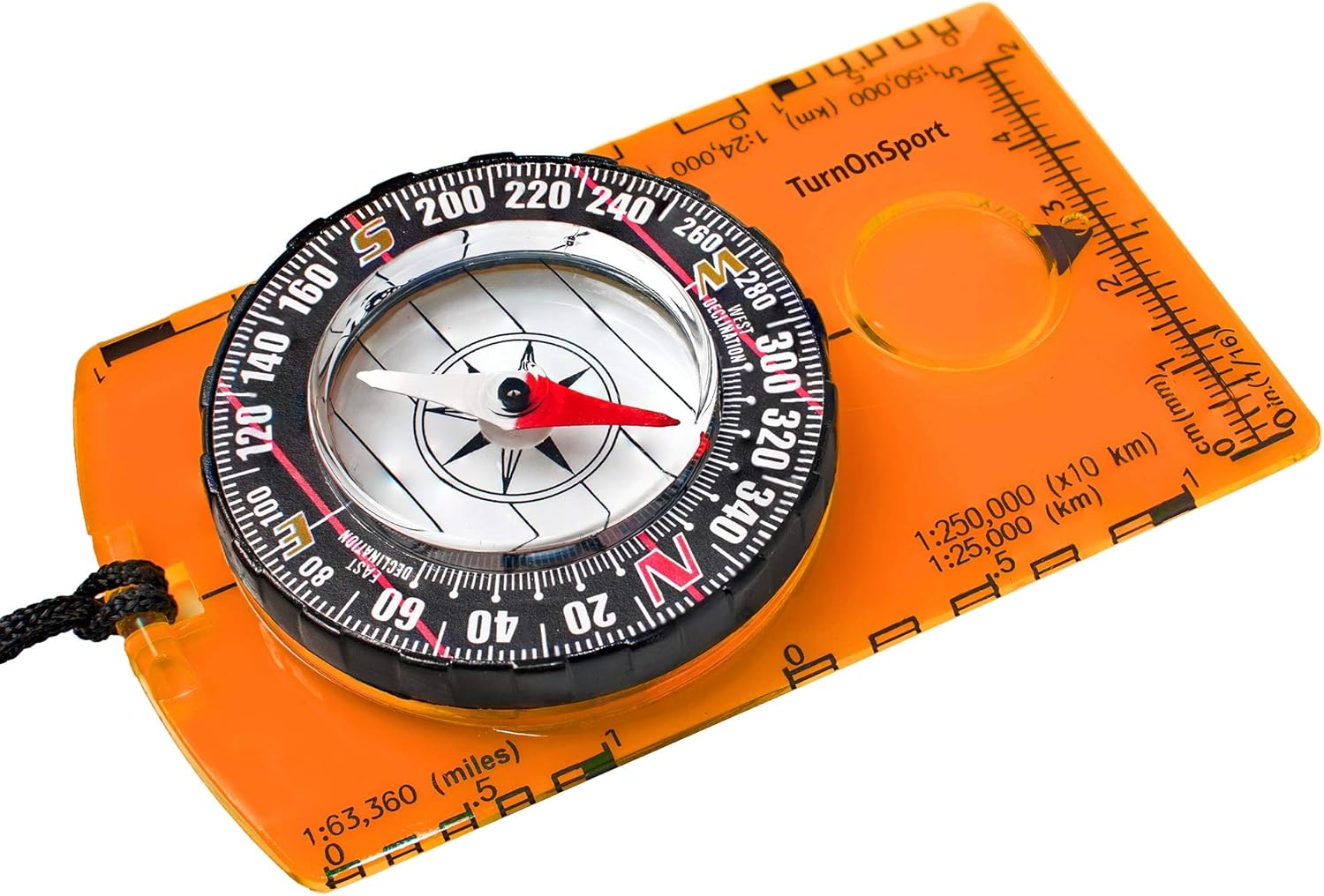 TurnOnSport Orienteering Compass – Advanced Scout Compass for Hiking, Camping, and Backpacking – Best Survival Gifts for Kids