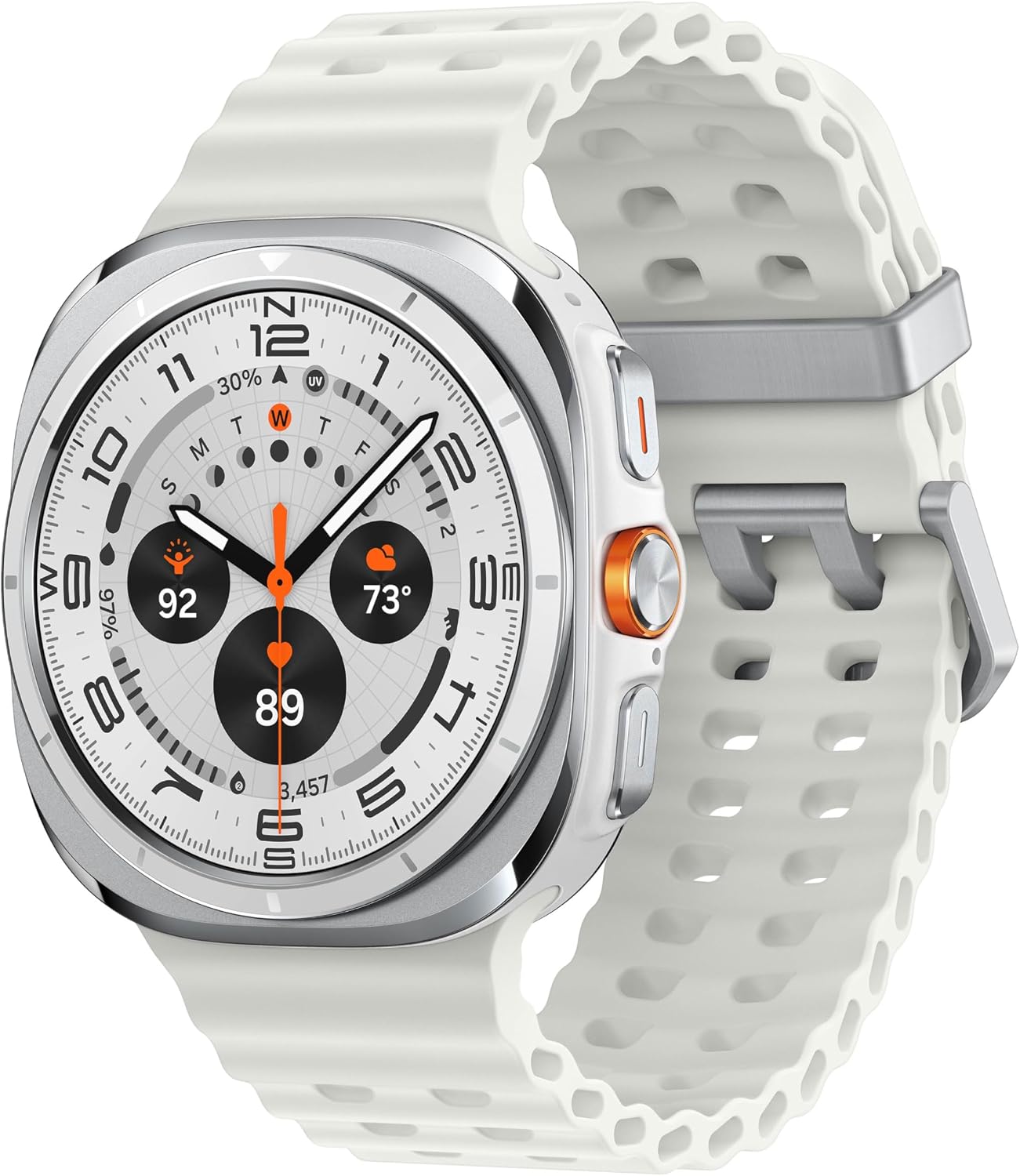 Samsung Galaxy Watch Ultra (2025), Titanium White, 47mm, LTE Smartwatch | Titanium Casing, Advanced Sleep Coaching, Running Coach, Energy Score, Heart Rate Tracking, GPS [US Version, 2 Yr Warranty]