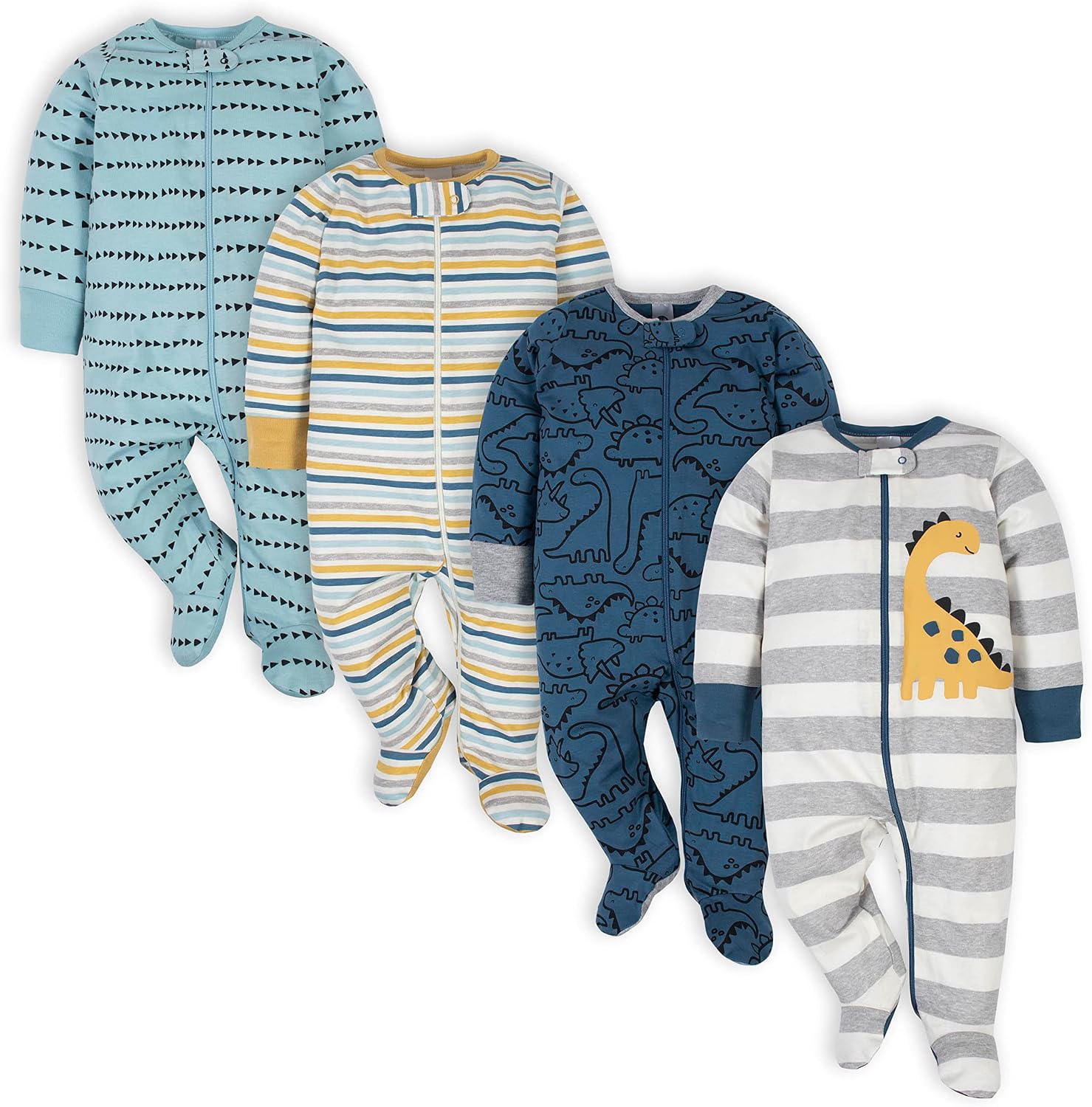 Gerber Baby Boys’ 4 Pack Sleep ‘N Play Footie