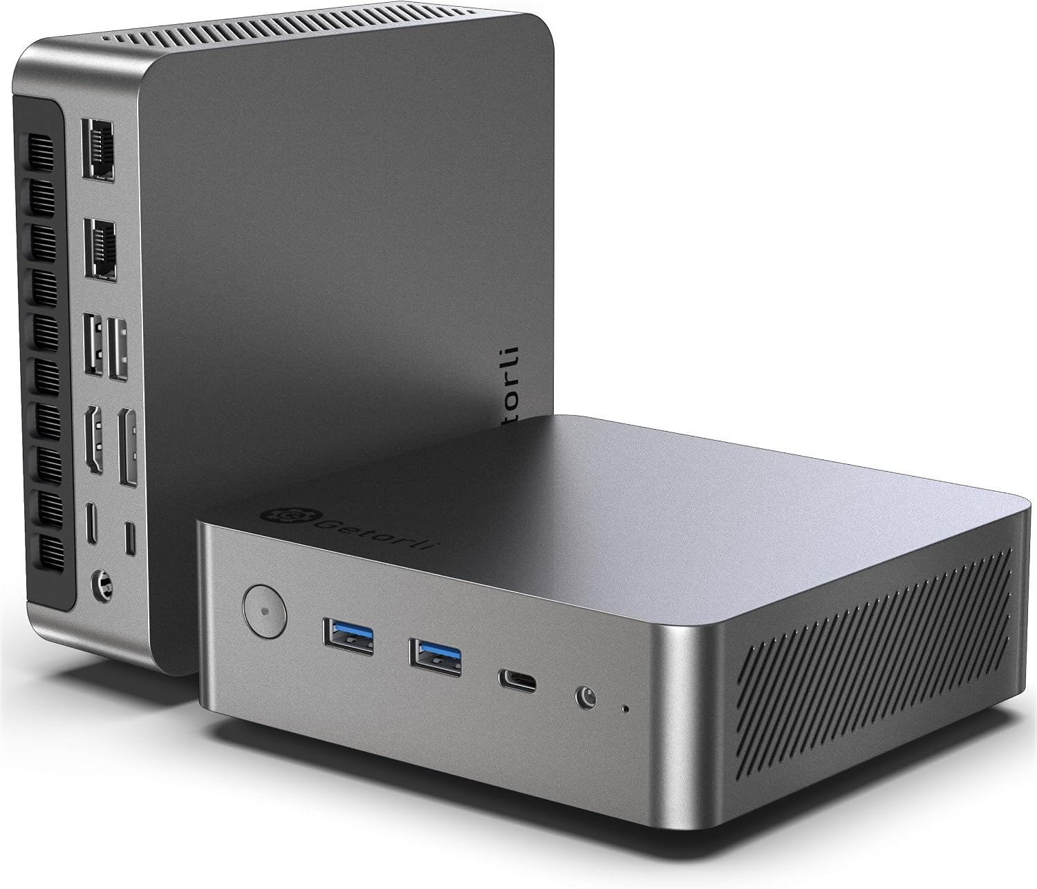 Getorli AI Mini PC AMD Ryzen 7 Pro 8845HS CPU Radeon 780M Graphics Compact Gaming PC 32GB DDR5 RAM 1TB SSD Small Desktop Computer Dual 2.5GLAN 4K HDMI DP Micro PCs WiFi 6 BT5.3 Prebuilt OS Office Home
