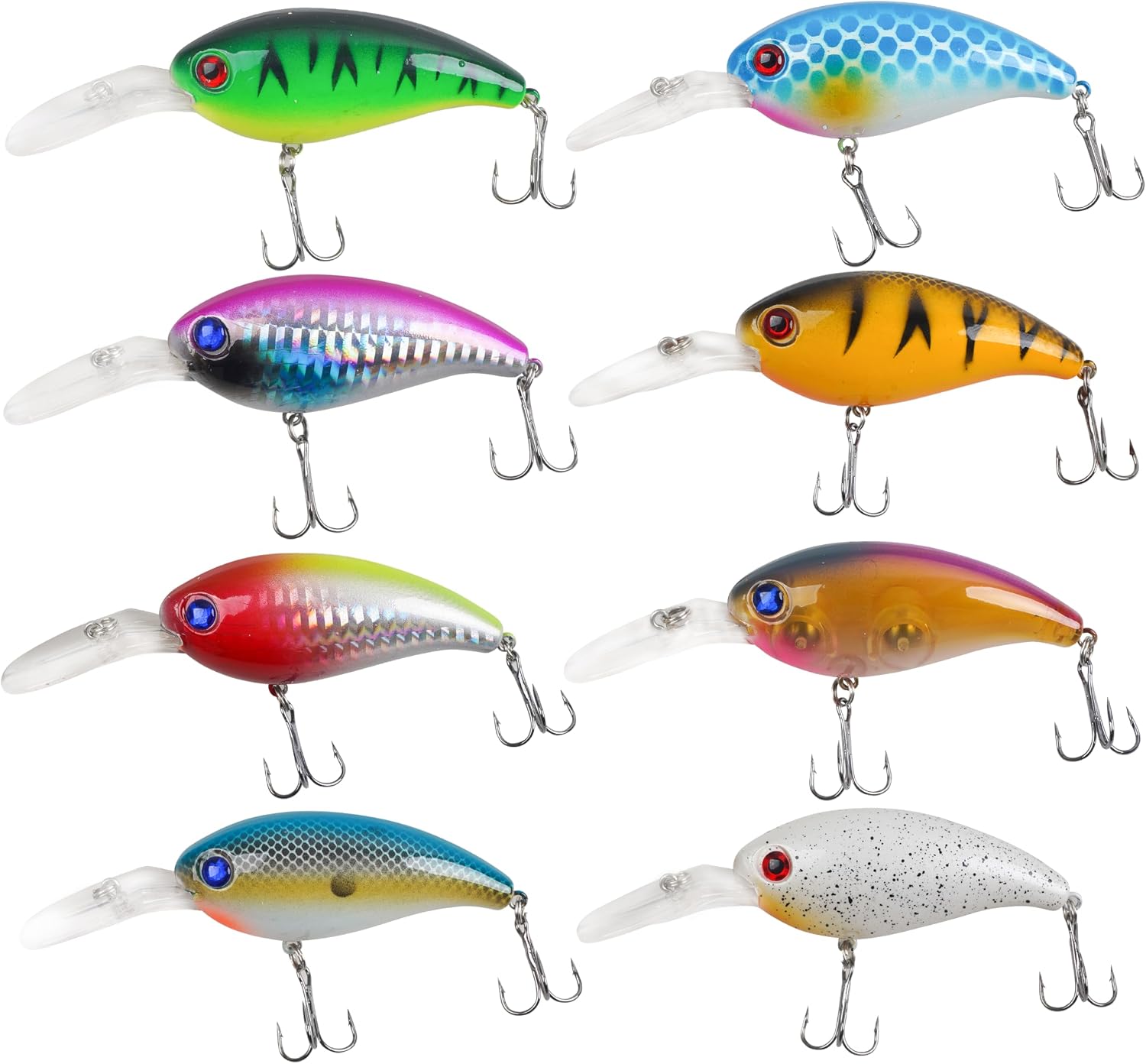 Fishing Lures Kit Crankbait Minnow Jerkbaits Popper Lures Shadllow Deep Diving Swimbaits Pencil Walleye Lures Artificial Hard Fishing Baits for Bass Trout Redfish Saltwater Freshwater