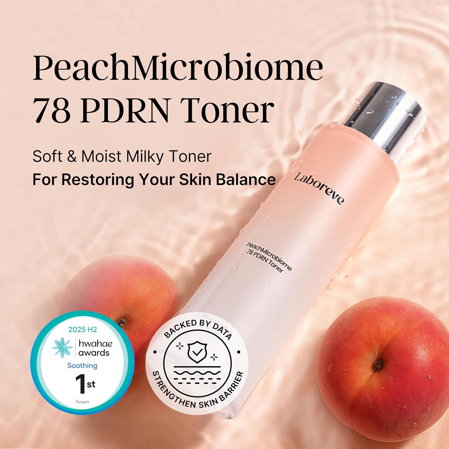 Peach Skincare Set, PDRN Peach Toner & EGF Peach Serum, 2-Step Korean Skin Care Routine for Radiant & Even-Looking Skin