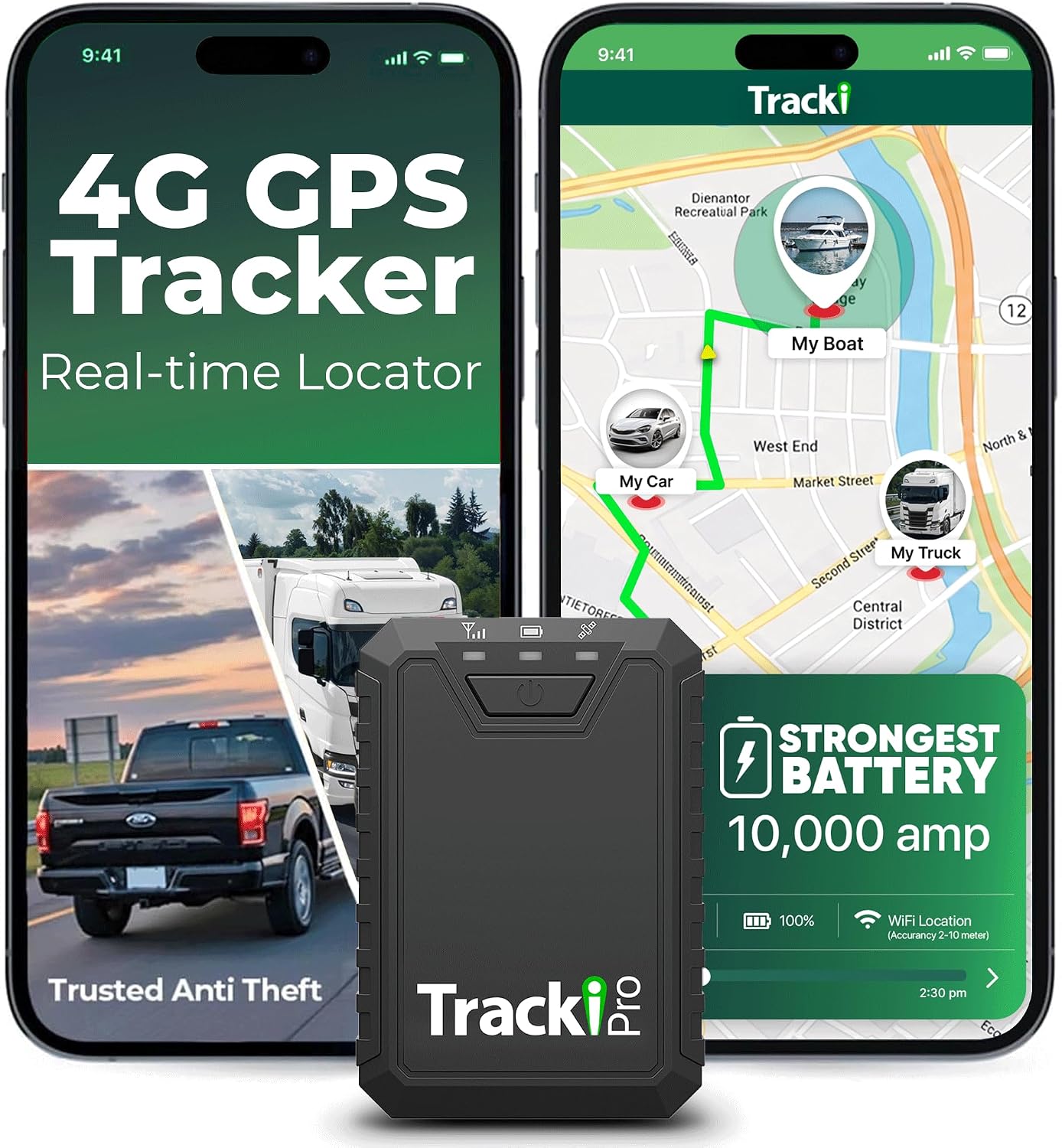 Tracki Pro GPS Tracker for Vehicles, Subscription Required, Cancel Anytime – Track Cars & Assets for Months – Hidden GPS Tracker for Car