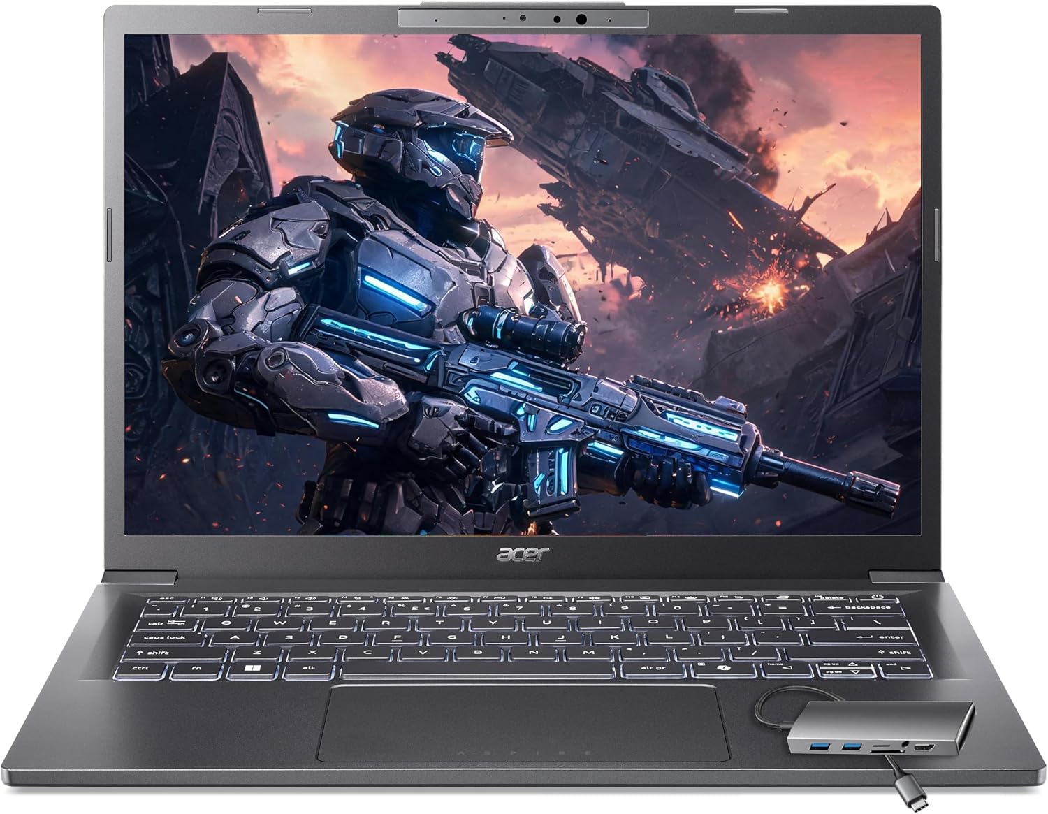 Acer 2026 Aspire AI Laptop for Business & Creators | Intel Core Ultra 7 258V, 32GB RAM, 2TB SSD, 14″ FHD Touchscreen, Backlit KB, USB-C HUB, Lifetime Office 365, Long Battery Life, Windows 11 H, Gray