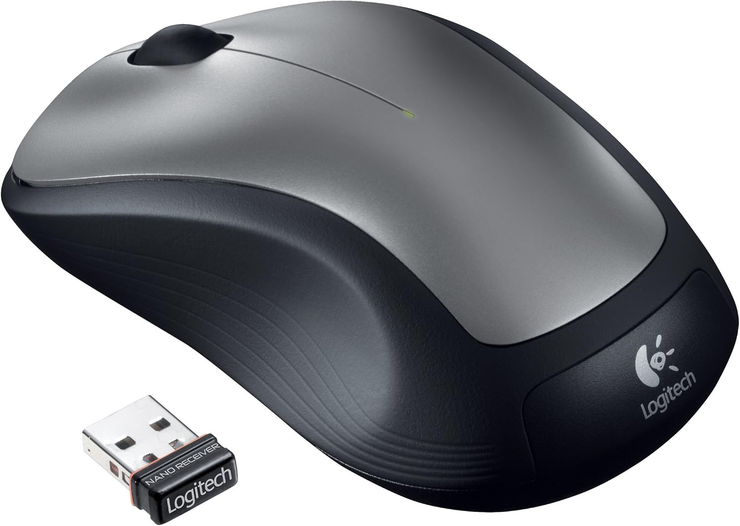 Logitech 2.4GHz Wireless Laser Optical Computer Mouse with Ambidextrous Design, 3 Buttons, M310, Silver (Renewed)