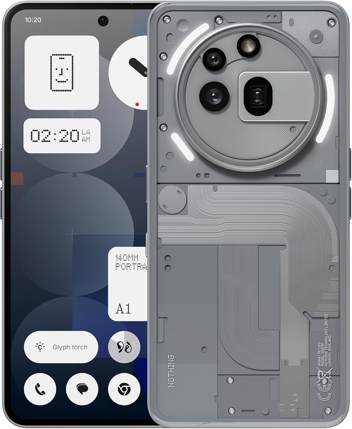 Nothing Phone (3a) Pro Cell Phone, 12+256GB 5G Unlocked Smartphone, 50MP Periscope Camera 60x Ultra Zoom, 50MP Selfie, 6.77″ 120Hz AMOLED Display, Snapdragon 7s Gen3, 5000mAh Battery, Grey