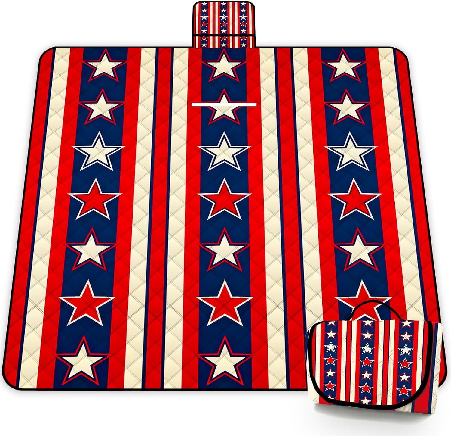 Poedist Extra Large Picnic Blanket Waterproof,80″x 80″Foldable Machine Washable Beach Blanket,Outdoor Blanket for 6-8 Adults,for Indoor Crawling,Park Beach,Camping,Hiking,Family Travel(Dream)