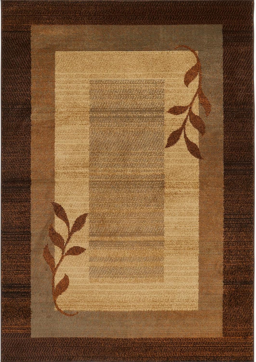Home Dynamix Royalty Clover Modern Area Rug, Brown Multi, 19.6″x31.5″ Rectangle