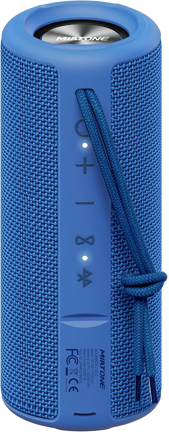MIATONE Boombox Outdoor Portable Bluetooth Speakers Wireless Speaker Waterproof – Blue