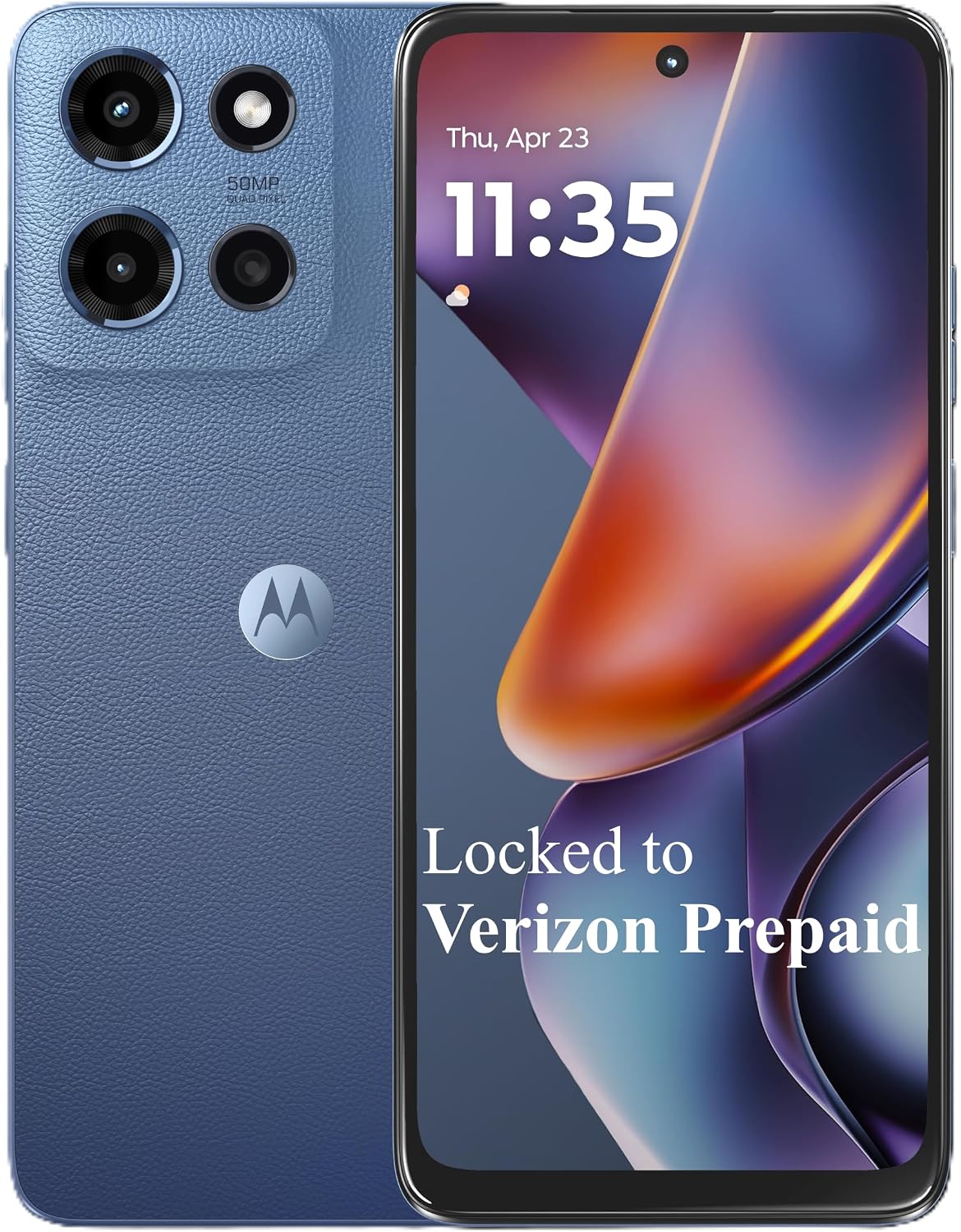 Verizon Prepaid Motorola Moto G 2025, 64GB, 5G, 50MP Camera System, 6.7″ 120Hz Display, 5000mAh Battery – Locked to Verizon Prepaid – Blue