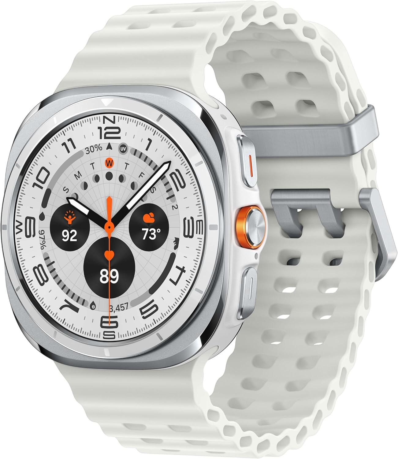 Samsung Galaxy Watch Ultra (2024) 47mm LTE AI Smartwatch w/Energy Score, Wellness Tips, Heart Rate Tracking, Sleep Monitor, Fitness Tracker, GPS, Titanium White [US Version, 1Yr Manufacturer Warranty]