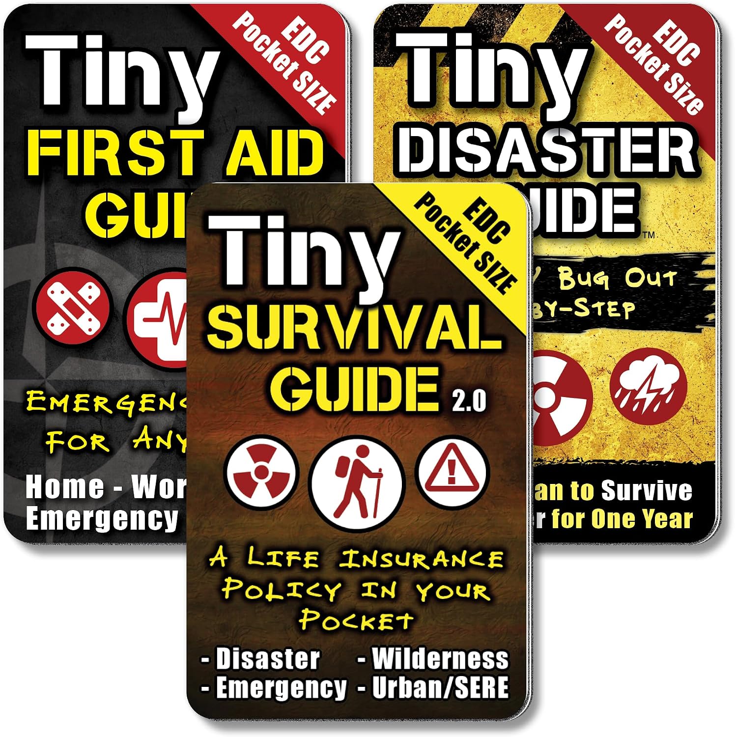 Tiny Survival Guide – Micro EDC Emergency Preparedness Pocket Handbook for Camping, Hiking, Bushcraft, SAS & First Aid – Fits Wallet, Bug Out Bag or Glove Box
