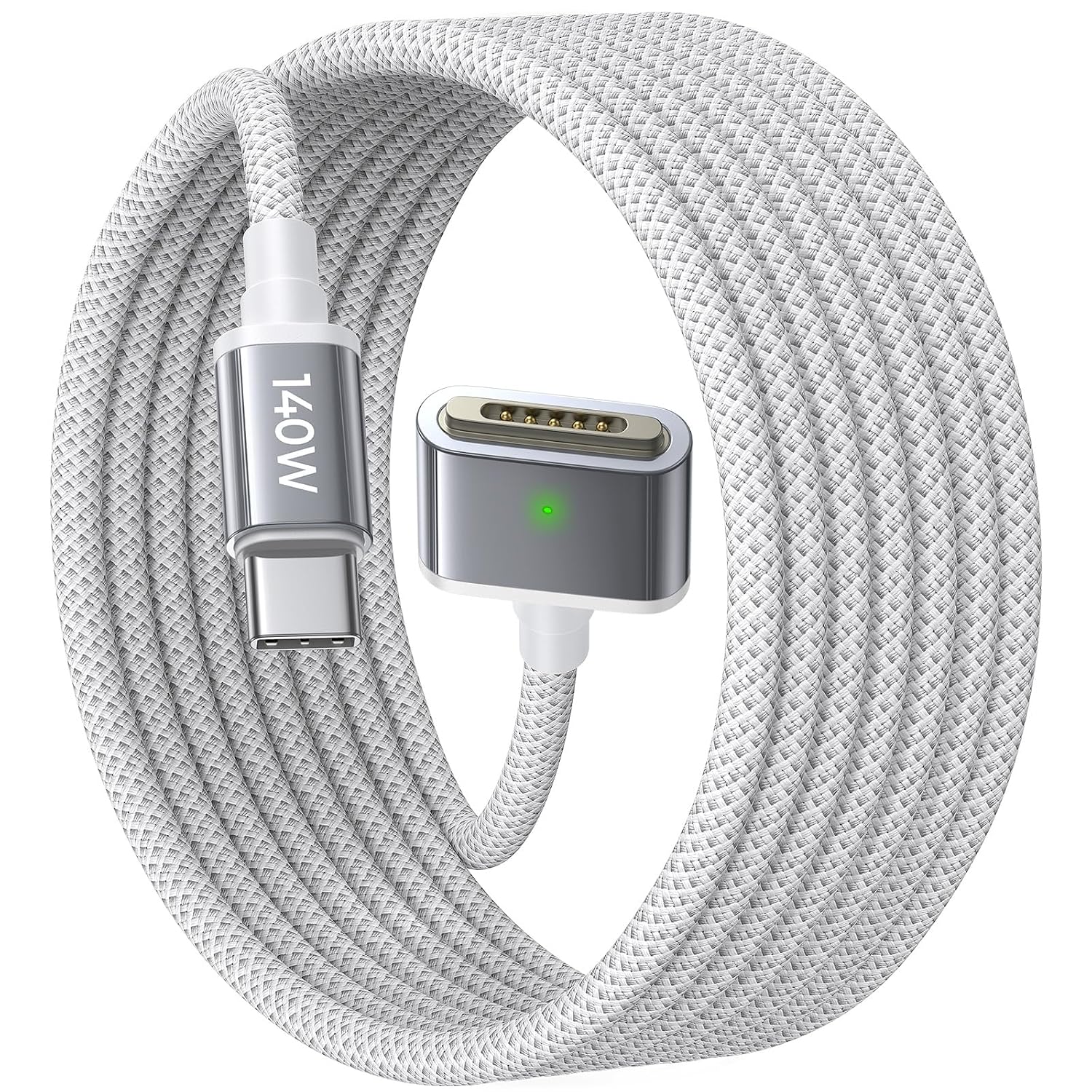 LISEN MacBook Charger USB-C to Magnetic 3 Cable (6.6FT) for M4/M3/M2 MacBook Pro Air M5 Charger, 140W Magnetic Safe 3 Cable Computer Laptop Cord for Pro (16″/14″ 2026-2021) Air (15”/13” 2026-2022)