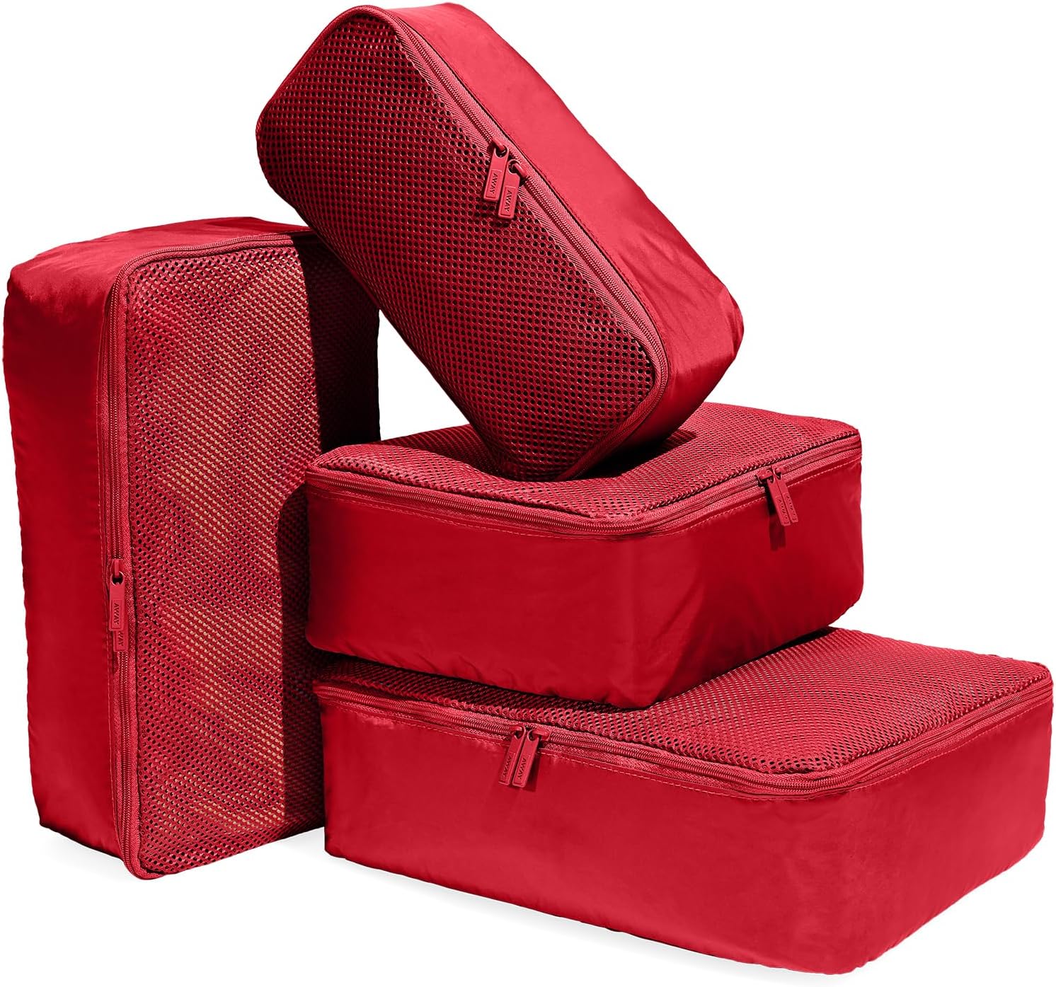 Away Insider Packing Cubes Set of 4 – Lightweight Travel Organizers for Luggage, Suitcases & Carry-On Bags, Cherry Red