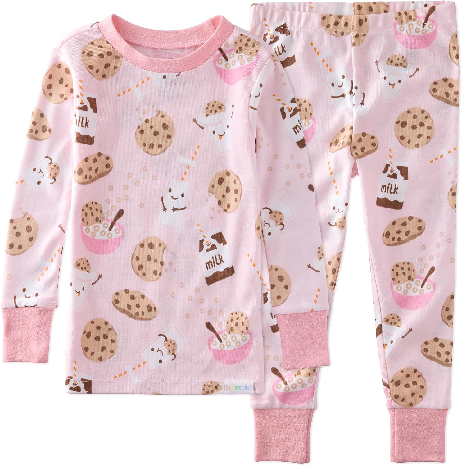 Butterblu Zen Snug-fit 2-Piece Pajamas 100% Organic Cotton Long Sleeve for Boys & Girls