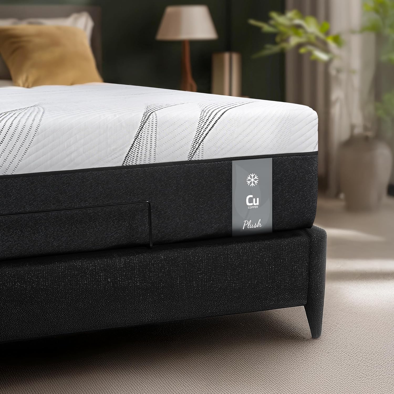 Life Balance Hybrid Queen Mattress 14 Inch, Made in USA, Plush, Individual Pocket Coils & Copper Gel Memory Foam， Hypoallergenic & Odorless, CertiPUR-US CertifiedLC-14-Q