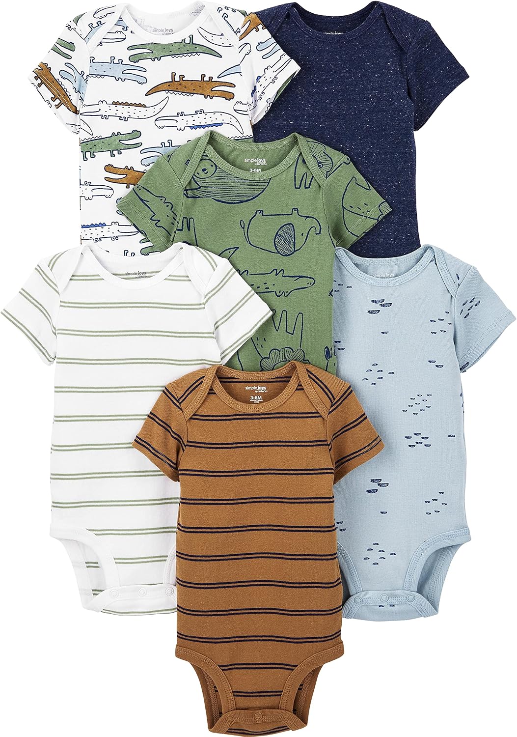 Simple Joys by Carter’s Baby Boys 6-Pack Short-Sleeve Bodysuit
