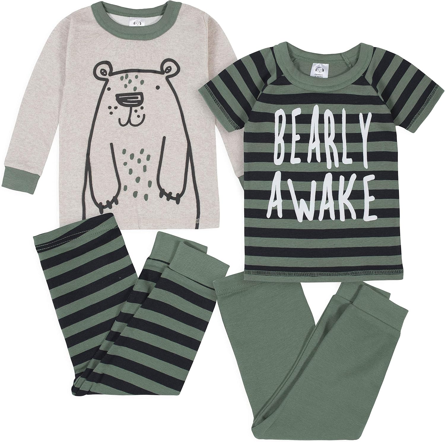 Gerber Baby Boys 4 Piece Pajama Set