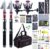 Goture Fishing Rod and Reel Combos-2PCS Telescopic Fishing Pole+2PCS Spinning Reels with Carrier Bag,1.8M-2.7M Telescopic Rod Reel Kit for Starter Travel Saltwater Freshwater,Gifts for Men