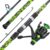 Sougayilang 3 Piece Surf Fishing Rod Combo Medium/Heavy Travel Spinning Rod with 4000/5000 Size Reel Baitfeeder Combo(9’/10’/11’12’)