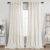 Cream Linen Curtains 102 inches Long 2 Panels Set for Living Room Extra Long Back Tab Curtains Neutral Farmhouse Light Filtering Semi Sheer Linen Drapes Ceiling to Floor for Large Window Ivory