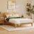 Nectar Bamboo Platform Bed Frame & Headboard – Natural – California King – Floating Center Support Legs – 12” Height – Tool Free Set Up – Sturdy Wooden Support Slats – Holds Up To 800 Pounds