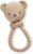 Itzy Ritzy Silicone Rattle Toy – Soothing Teething Toy with Soft Jingle Sound & Easy-Grip Textured Handle – for Ages 3 Months and Up (Bear)