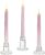 Glasseam Glass Taper Candle Holders: Set of 3 Tapered Candlestick Holders Small Clear Candle Sticks Holder Decor for Table Centerpiece Wedding Dining Room Home Decorations