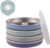 Elk and Friends Kids Stainless Steel Divided Plates with Silicone Suction Sleeves | Lids Included | Suitable for Babies/Toddlers | Dishwasher Safe | Stay Put Dinnerware | Snack Dishes | 4 Pack