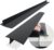 KindGa Silicone Stove Counter Gap Cover – 25 Inch Gap Filler 2 Pack Black | Long gap filler seals spills between kitchen appliances Stovetop oven countertop; stove gap cover, gas stove side gap covers