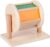 Adena Montessori Medium Spinning Drum, 6-12m | 6 color panels incl. mirror, rattles when spun. Wooden bars for easy grip. Boosts tummy time, motor & tracking. Gift.