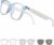 Smart Glasses for Women Men, Open-Ear Bluetooth Glasses with Photochromic Lenses, Touch Control Voice Assistant Clear Audio, Stylish Pale Blue Clear Frame Wearable Tech Glasses for Working Relaxing | Photochromic Lenses Touch Control Voice Assistant Open-Ear Audio Hands-Free Calls Lightweight Comfortable for Work Relax