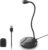 Plug & Play USB Computer Microphone, Flexible Gooseneck & Mute Button LED – Desktop Microphone for Gaming, YouTube, Streaming, Compatible with Windows/Mac (1.8m /6ft)