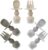PandaEar 6 Pack Silicone Baby Spoons and Fork Feeding Set- Anti-Choke First Self Feeding Utensils for Baby Led Weaning Ages 3 Months (Tan,Walnut&Grey)