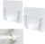 Venupple Shower Rod Holder, 2 Packs Tension Curtain Rod Bracket No Drilling, Adhesive Shower Rod Retainer Shower Curtain Rod Holder | Shower Curtain Rod not Included Transparent